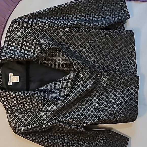 Harolds Jacket Women’s Black & Silver Cropped Sleeves Button Accent - Picture 1 of 8